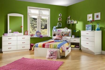 Feng shui warna cat tembok hijau untuk kamar tidur anak